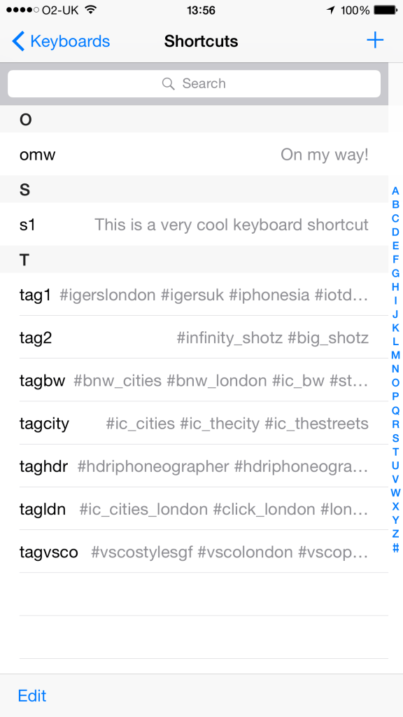 Keyboard Shortcuts in iOS