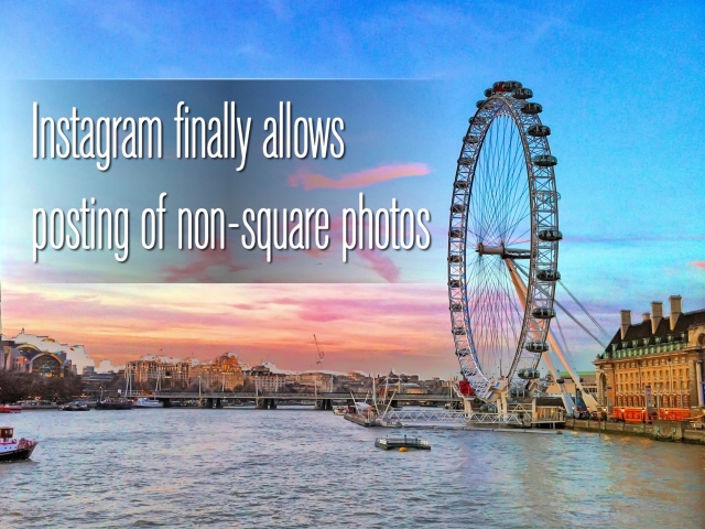 Instagram allows posting of non-square photos