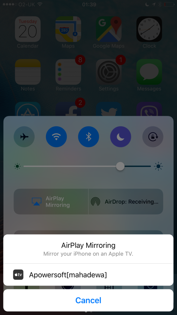 iOS Airplay Mirroring