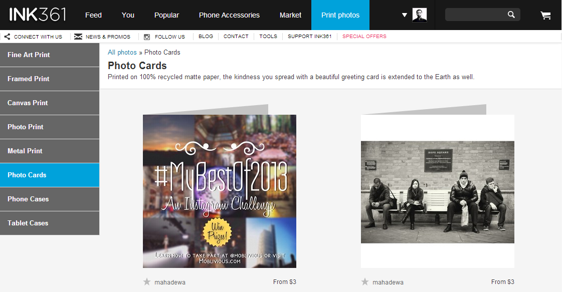ink361 photocards - tips tricks instagram zazzle blog