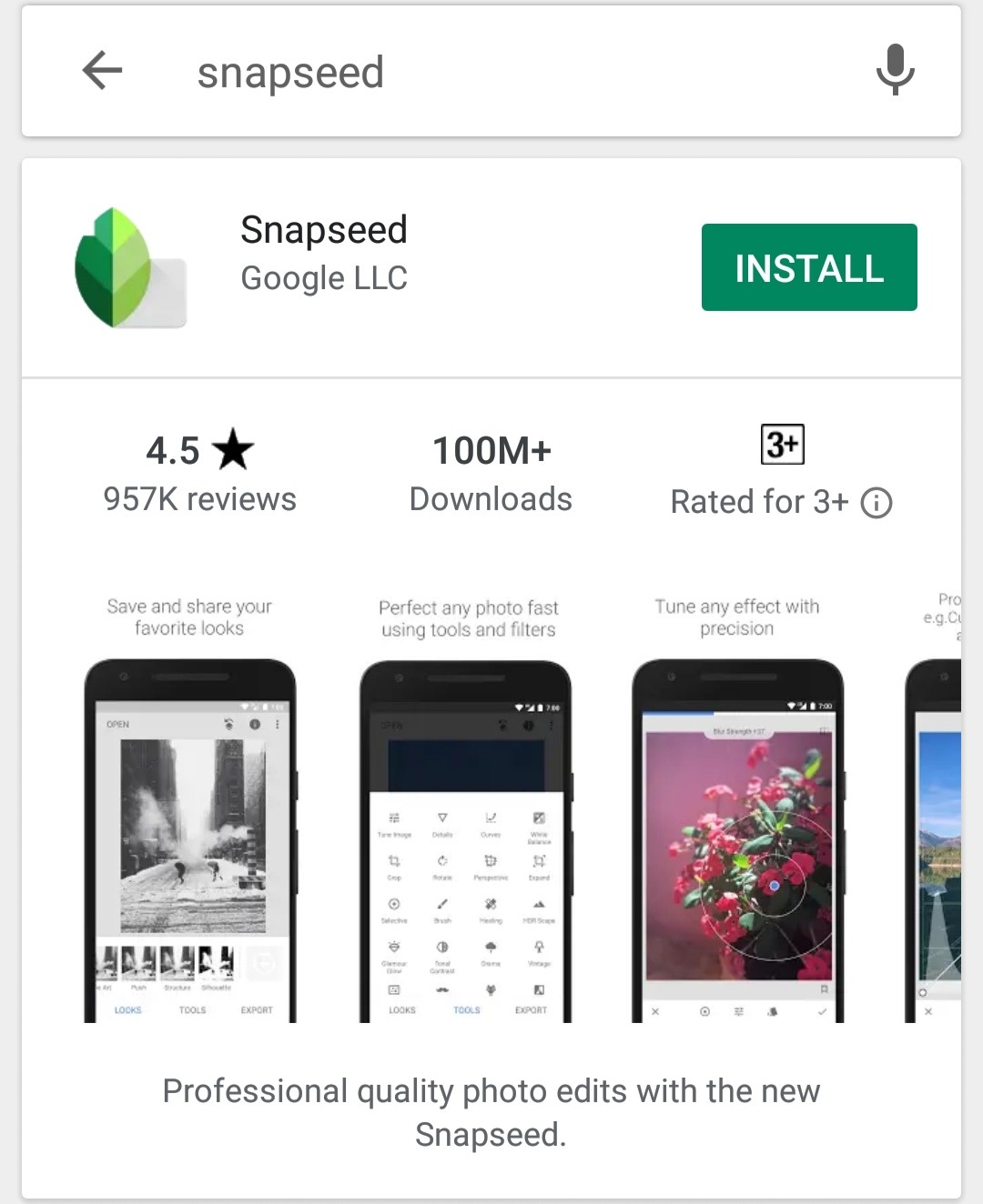 google snapseed for pc