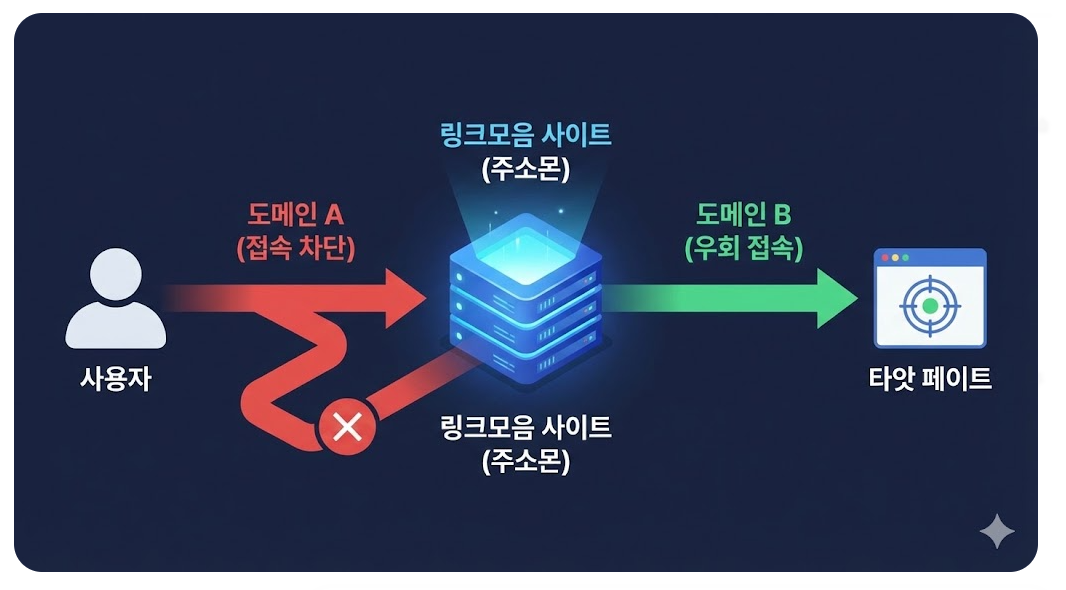접속 차단 시 도메인이 변경되는 원리와 이를 실시간으로 연결하는 링크모음의 기술적 역할