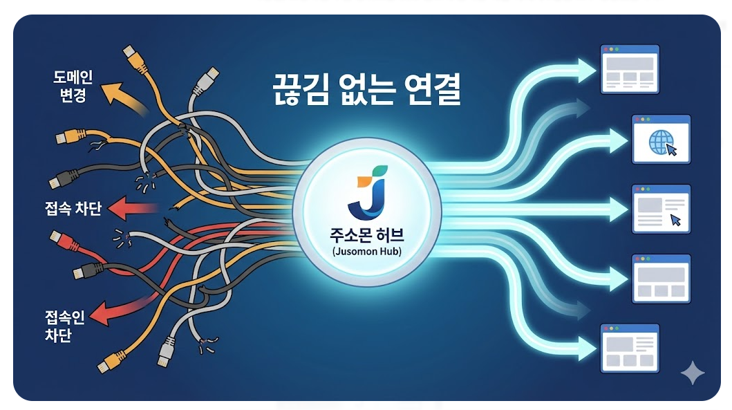 도메인 변경 시 끊김 없는 연결을 제공하는 링크모음 사이트의 리디렉션 원리 설명