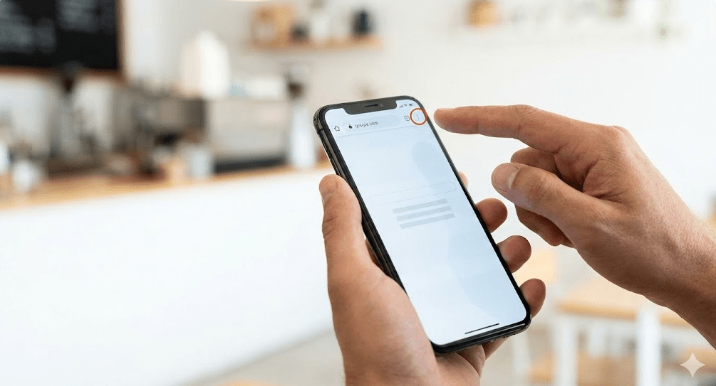 스마트폰 홈화면에 사이트 추가하는 방법